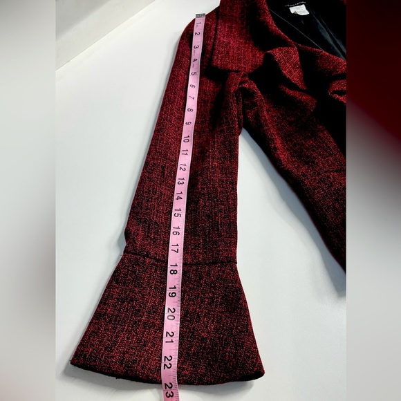 Victorian style blazer jacket pleated ruffles
shoulder pads bell sleeves tweed - Picture 6 of 9